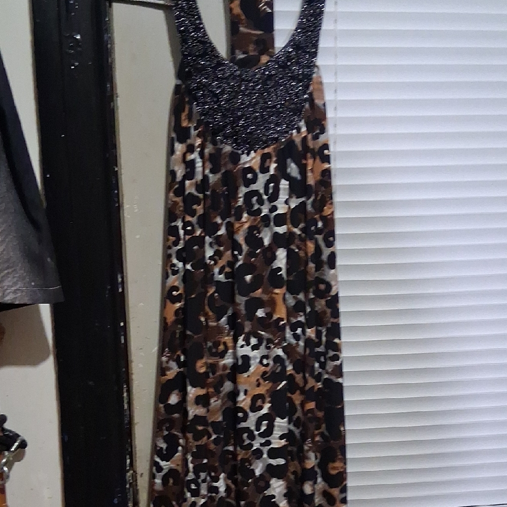 Leopard Print Halter Dress
